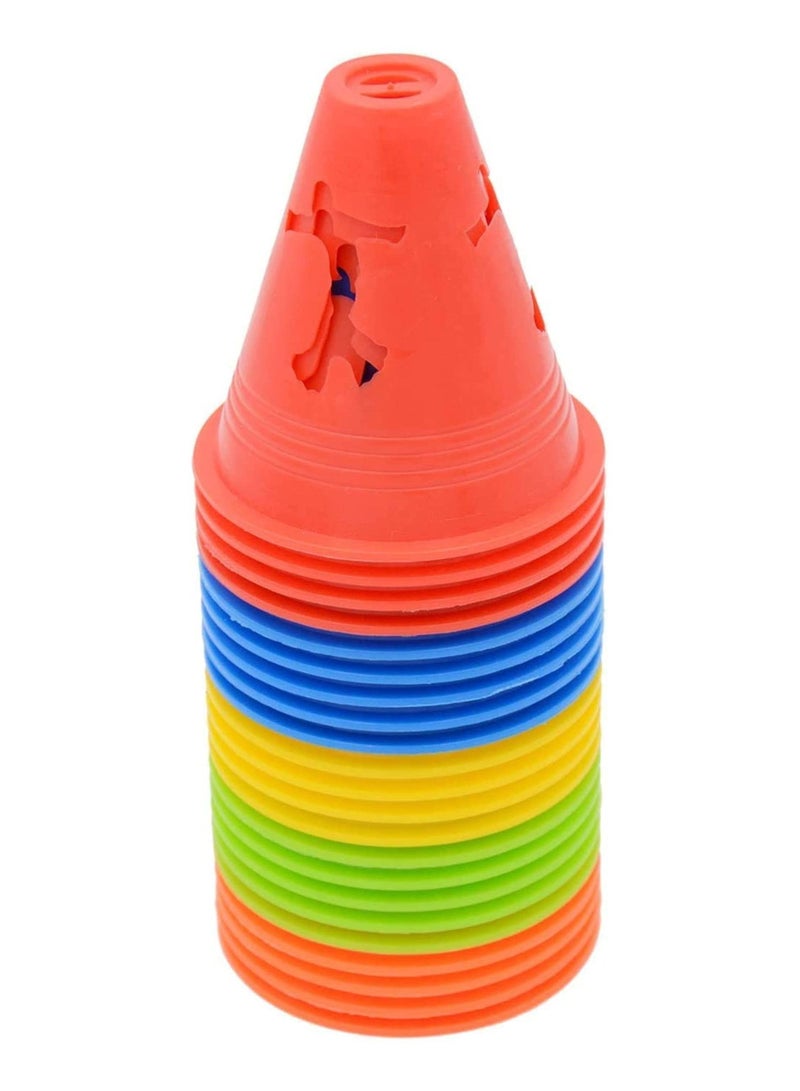 Y&D Sports Training Cones, 10 Pcs Skater Plastic Windproof Roadblock Slalom Mini Cones Marking Cup Set with Holes for Roller Skating and Skate Practice - Image 5