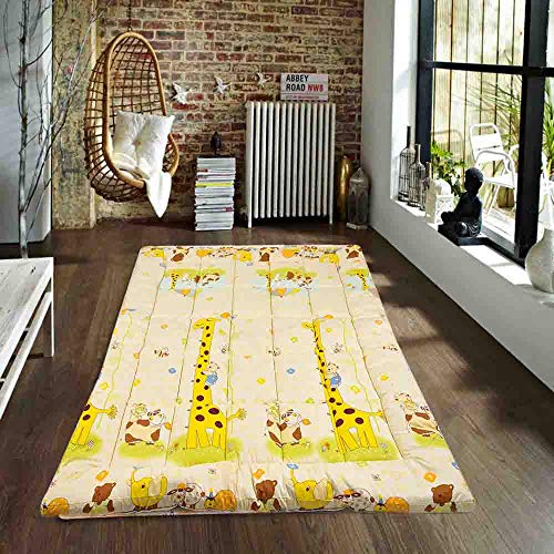 RRC Super Soft 700 GSM Hollow Fiber Filled Mattress Padding/Topper for Comfortable Sleep, 4 Corner Elastic Band King Size 72X78(Inches) 6X6.5(Feet) Mattress Topper, Cotton, Yellow - Image 2