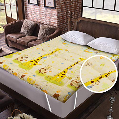 RRC Super Soft 700 GSM Hollow Fiber Filled Mattress Padding/Topper for Comfortable Sleep, 4 Corner Elastic Band King Size 72X78(Inches) 6X6.5(Feet) Mattress Topper, Cotton, Yellow - Image 1
