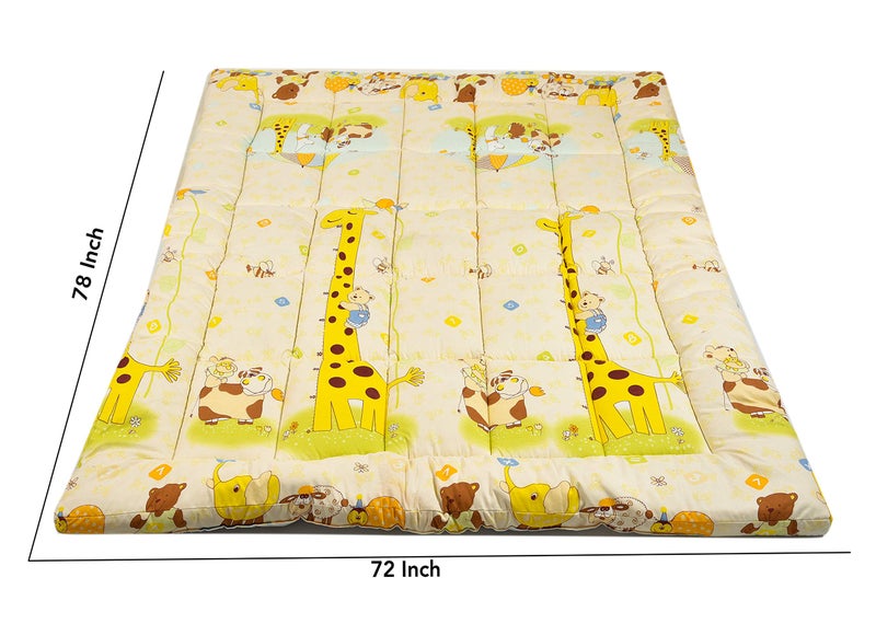 RRC Super Soft 700 GSM Hollow Fiber Filled Mattress Padding/Topper for Comfortable Sleep, 4 Corner Elastic Band King Size 72X78(Inches) 6X6.5(Feet) Mattress Topper, Cotton, Yellow - Image 5