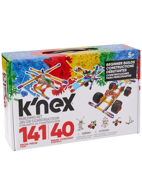 K'Nex Beginner 40 Model Building Set 141 Parts Ages 5 & Up Creative Building Toy Multi 141 K'Nex Parts And Piecesincludes Instruction Booklet