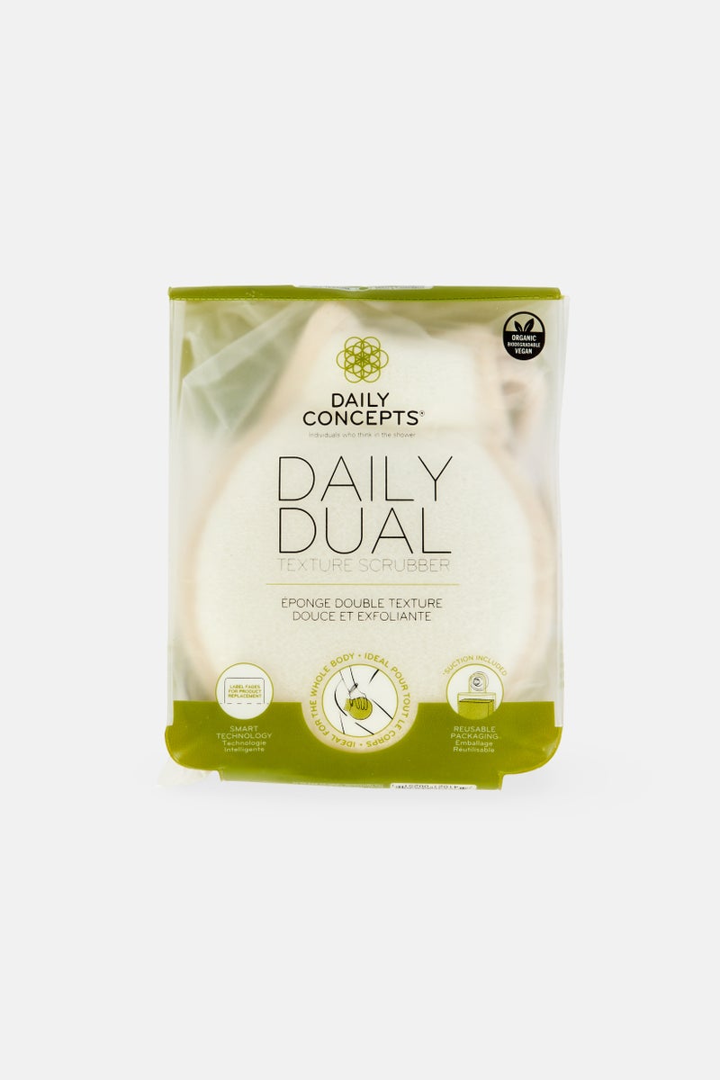 Daily Concepts Daily Dual Texture Scrubber, Beige - Image 1
