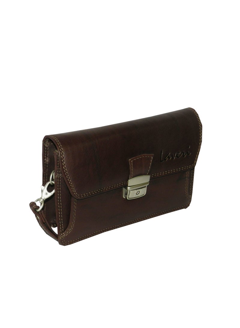LAVERI LEATHER Laveri Genuine Leather Designer Hand Pouch For Travel  - Image 1