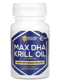 Natural Stacks Max DHA Krill Oil with Tuna Oil 60 Softgels 