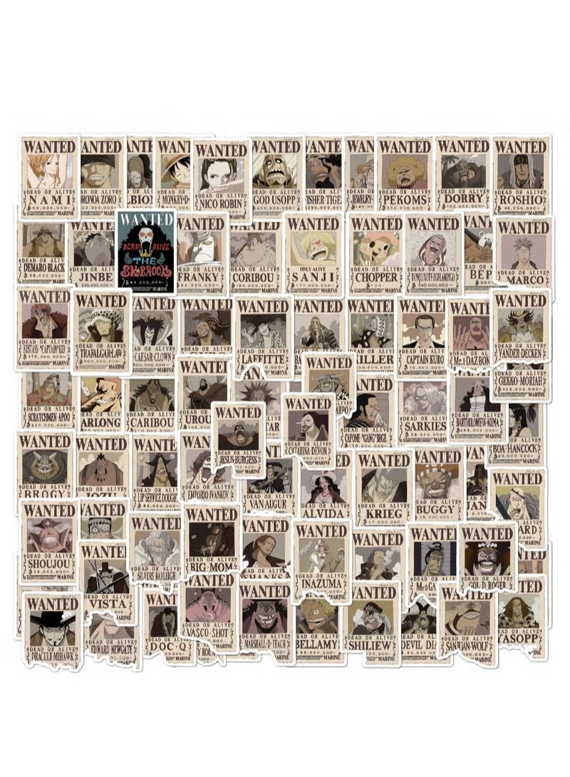80-Piece ONE PIECE Hot-Blooded Japanese Anime One Piece Luffy Doodle Stickers - Image 2