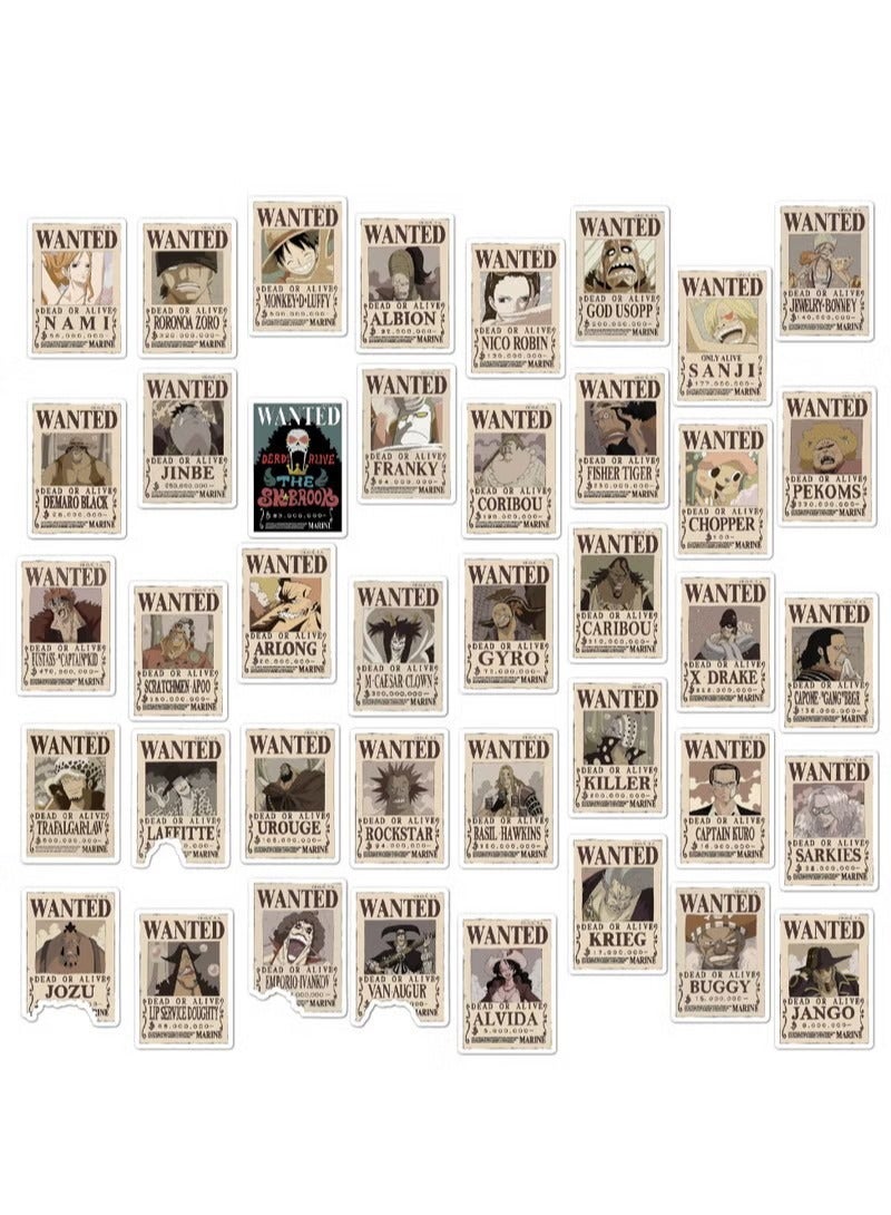 80-Piece ONE PIECE Hot-Blooded Japanese Anime One Piece Luffy Doodle Stickers - Image 5