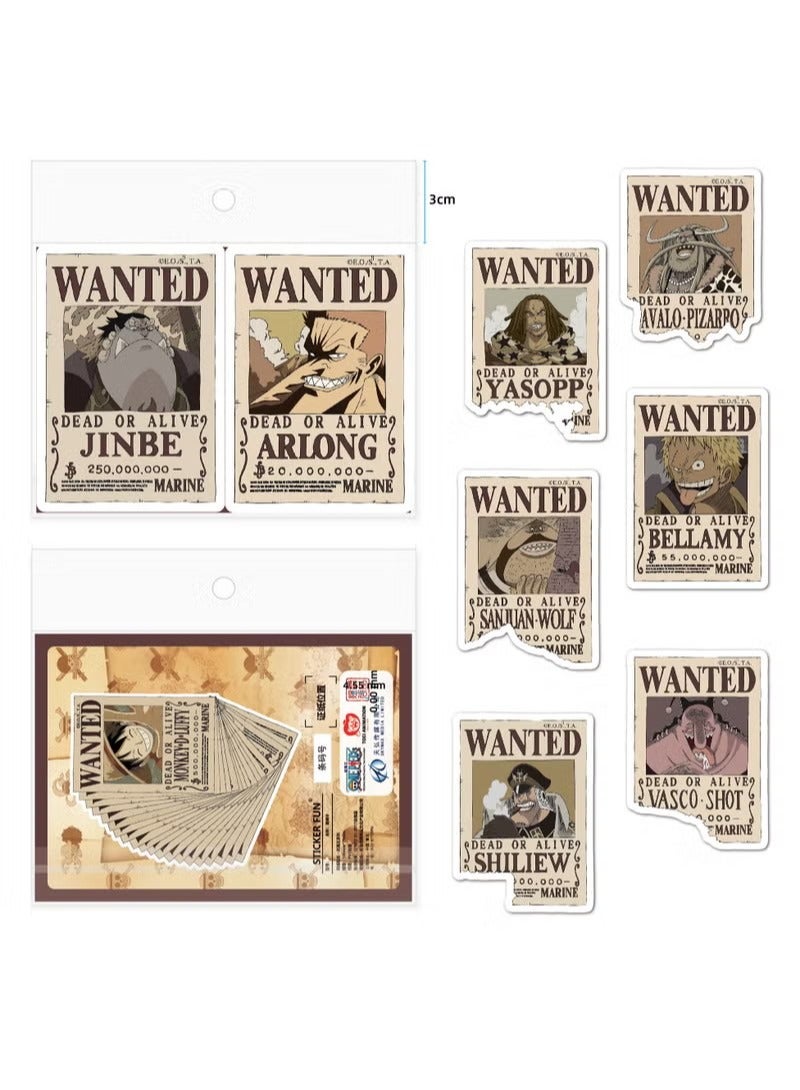 80-Piece ONE PIECE Hot-Blooded Japanese Anime One Piece Luffy Doodle Stickers - Image 4