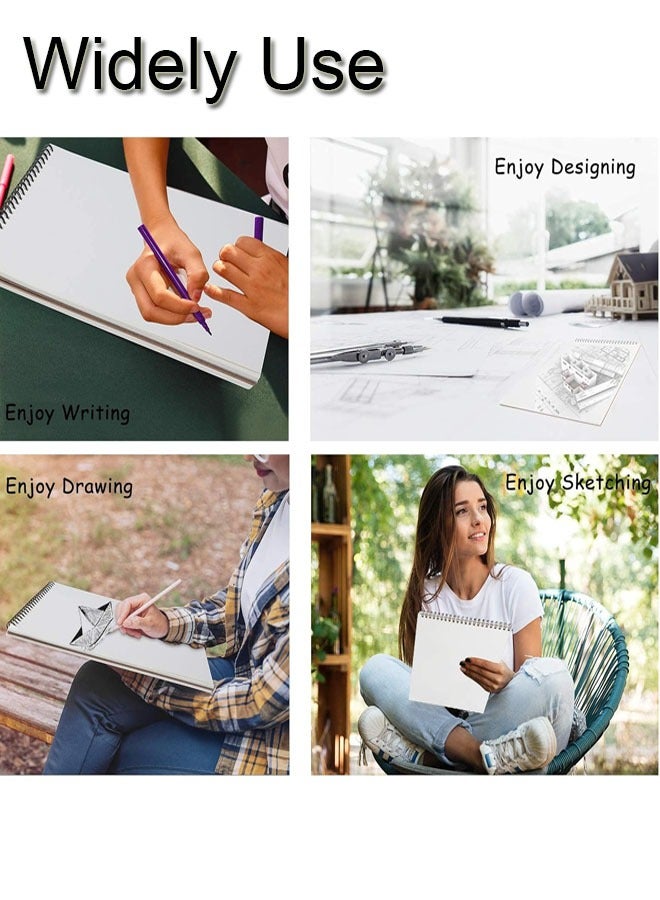 GBQ 2PCS A4(21*29.7cm)Sketchbook 24 Sheets/Book A Total Of 48 Sheets Sketchbooks Spiral-Bound Hardcover Art Books - Image 5