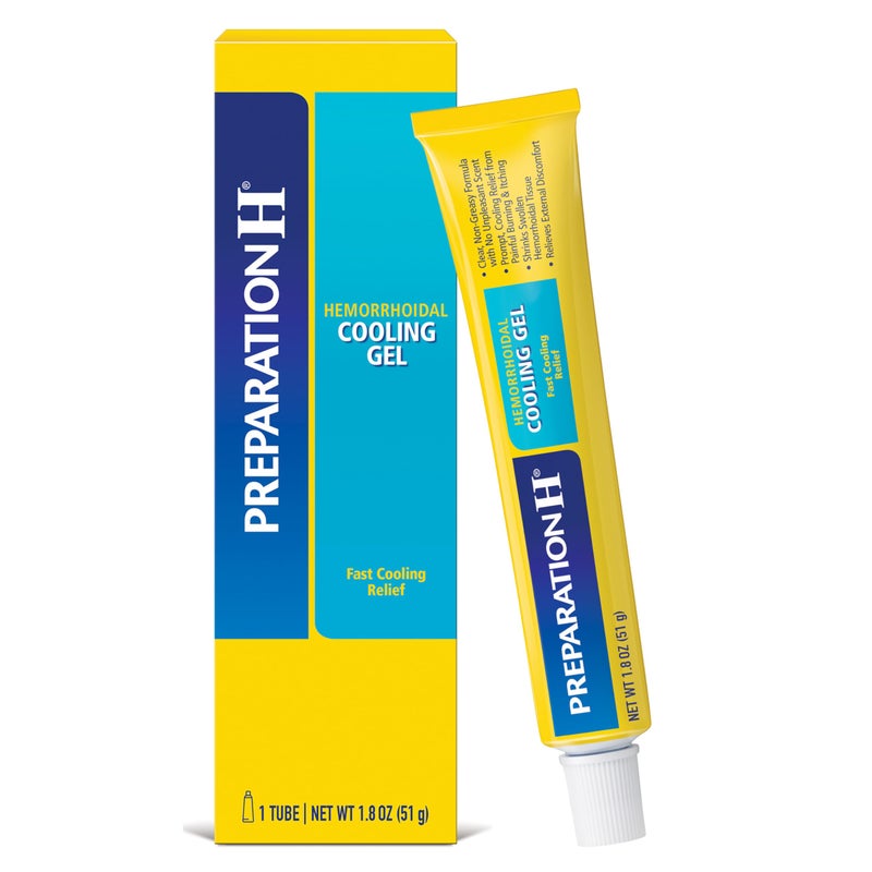 Preparation H Hemorrhoid Cooling Gel with Aloe for Fast Discomfort Relief - 1.8 Oz Tube - Image 1