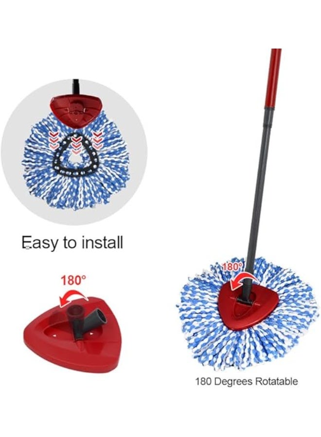 يوريفو طقم ممسحة دوارة ودلو مع دواسة قدم، مقبض قابل للسحب بثلاثة أقسام، ممسحة أرضية مع عصارة دوارة، رأس مسحة من الألياف الدقيقة 100% - Image 3