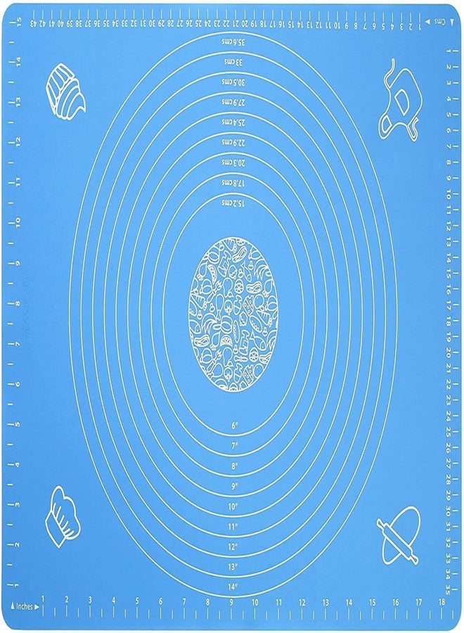 GLIVE (LABEL) Silicone Baking and Rolling Mat Non-Stick Kneading Dough Mat Roti Measuring Mat Bakery Measuring Mat Easy to Clean Silicone Mat - Image 1