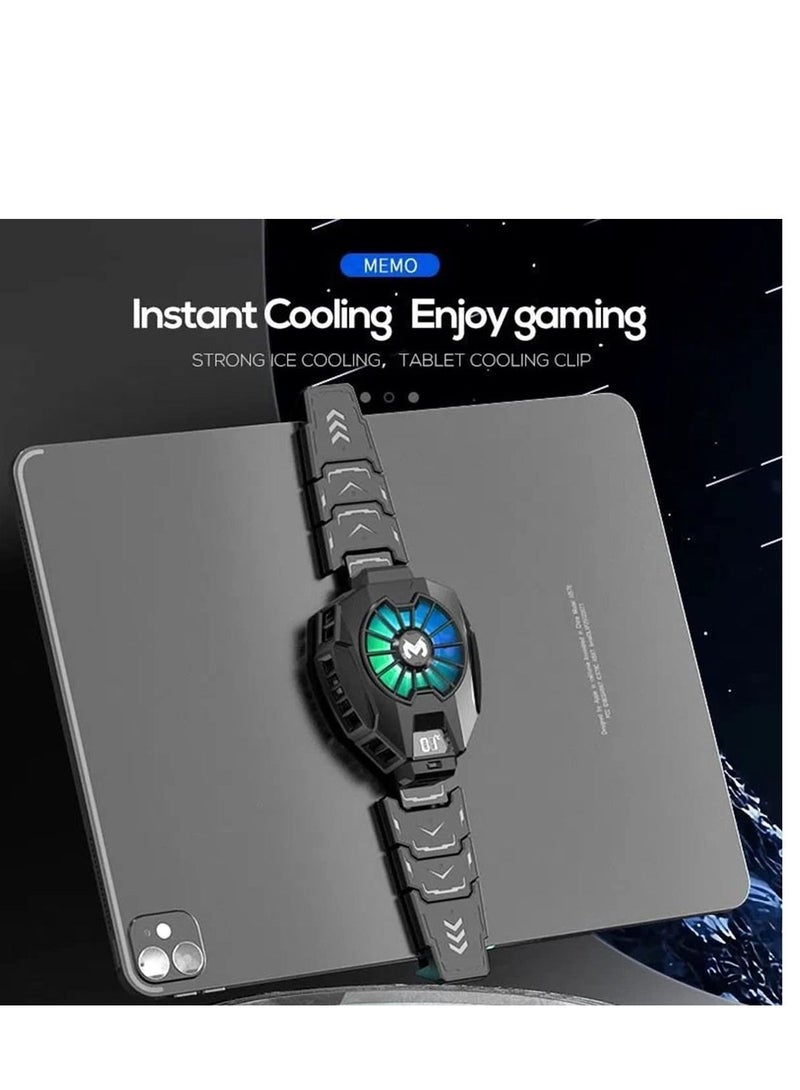 مبرد للتابلت  مبرد للايباد والتابلت، مروحة تبريد للالعاب شبه موصلة بضوء RGB لهواة الالعاب - Image 3