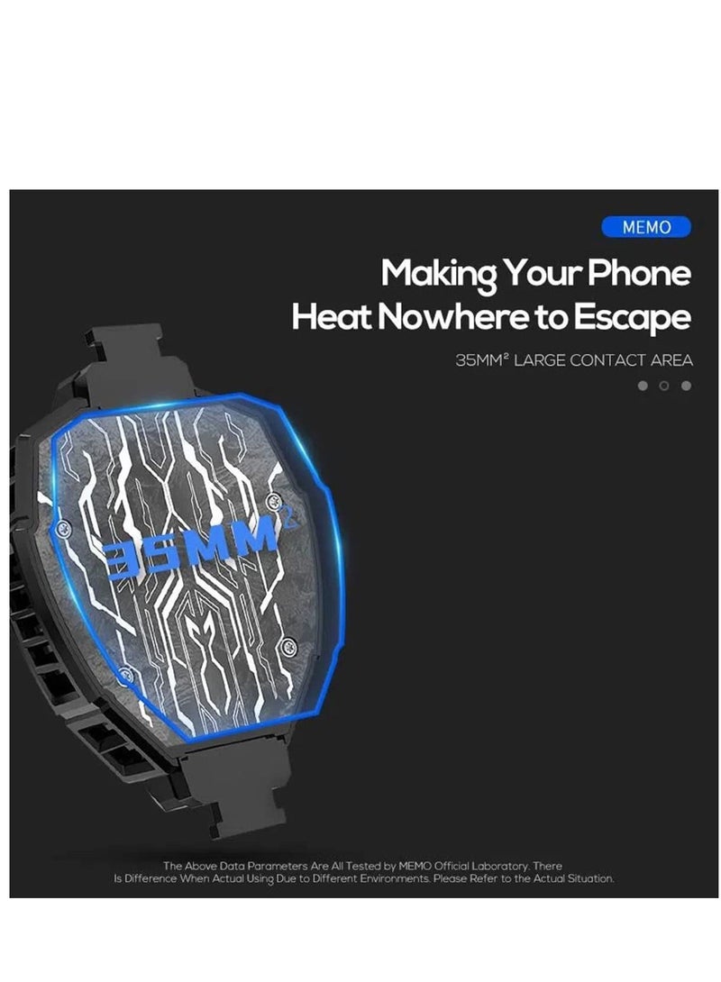 مبرد للتابلت  مبرد للايباد والتابلت، مروحة تبريد للالعاب شبه موصلة بضوء RGB لهواة الالعاب - Image 4