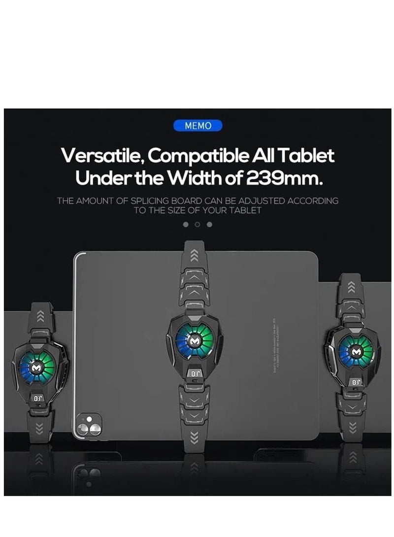 مبرد للتابلت  مبرد للايباد والتابلت، مروحة تبريد للالعاب شبه موصلة بضوء RGB لهواة الالعاب - Image 5