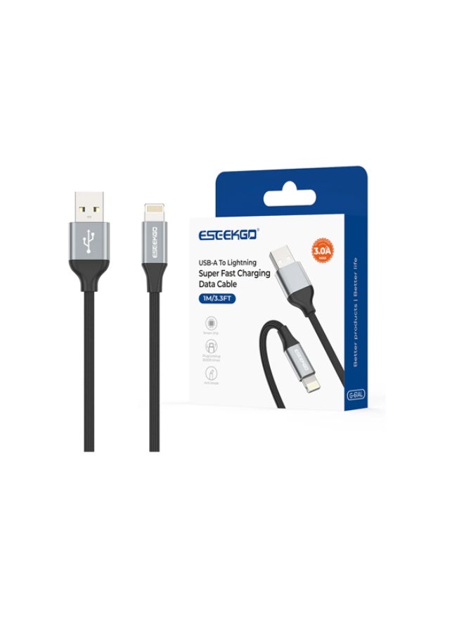 ESEEKGO G-61AL USB to Lightning Data Cable 1M – Fast Charging & Data Transfer - Image 1