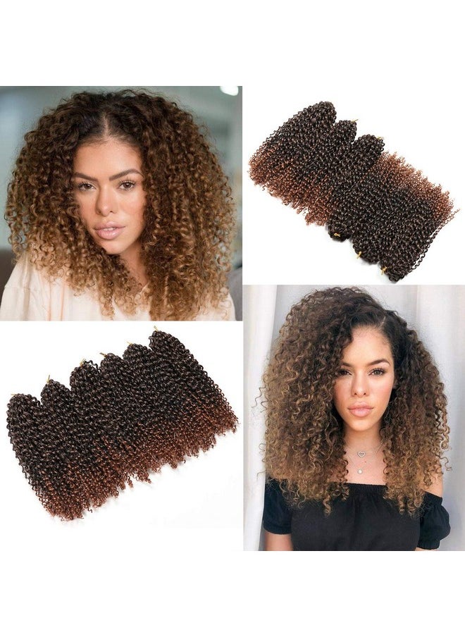 Lifabeauty 12 Inch Short Passion Twist Hair Marlybob Kinky Curly Crochet Hair For Black Women 6 Small Bundles (6 Bundles 1B/30)  - Image 3