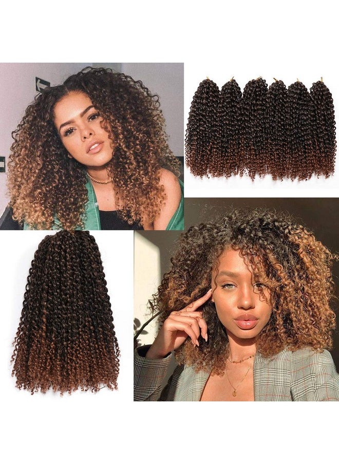 Lifabeauty 12 Inch Short Passion Twist Hair Marlybob Kinky Curly Crochet Hair For Black Women 6 Small Bundles (6 Bundles 1B/30)  - Image 2