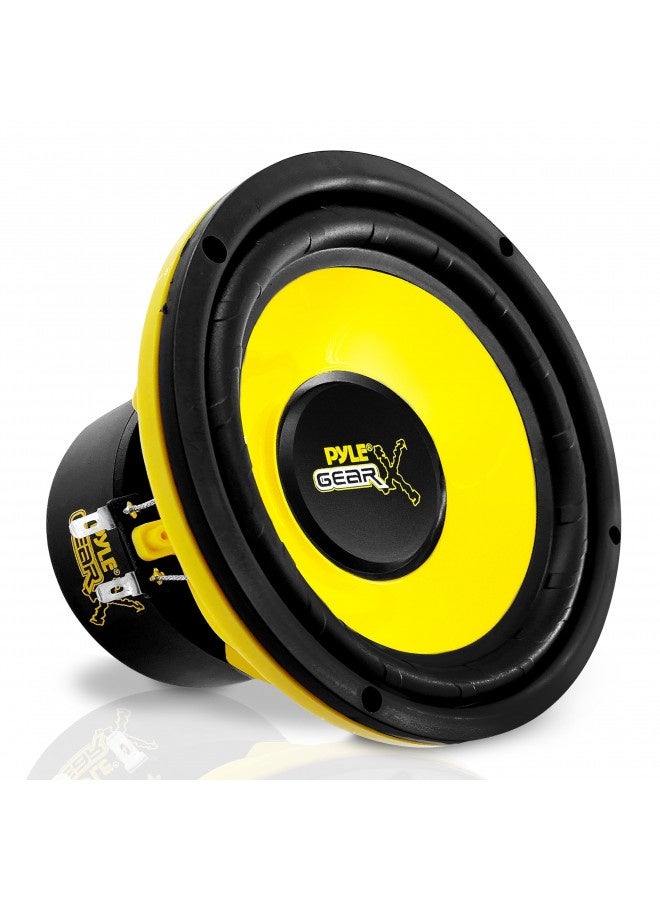 Pyle 6.5 Inch Mid Bass Woofer Sound Speaker System - Pro Loud Range Audio 300 Watt Peak Power W/ 4 Ohm Impedance And 60-20Khz Frequency Response For Car Component Stereo Plg64,Yellow - Image 1