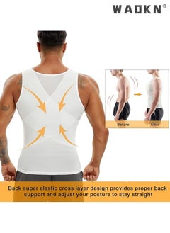 Men Chest Compression Vest Body Shaper Sleeveless Posture Corrector Slimming Tummy Control Waist Trimmer Mesh Tops Compression Shirt for Men Slimming Undershirt Body Shaper Tank top Shapewear Vest - pzsku/Z54768E232E8256948325Z/45/_/1702299236/7d55ef13-1ecb-4aff-a75f-e600e6b0c97b