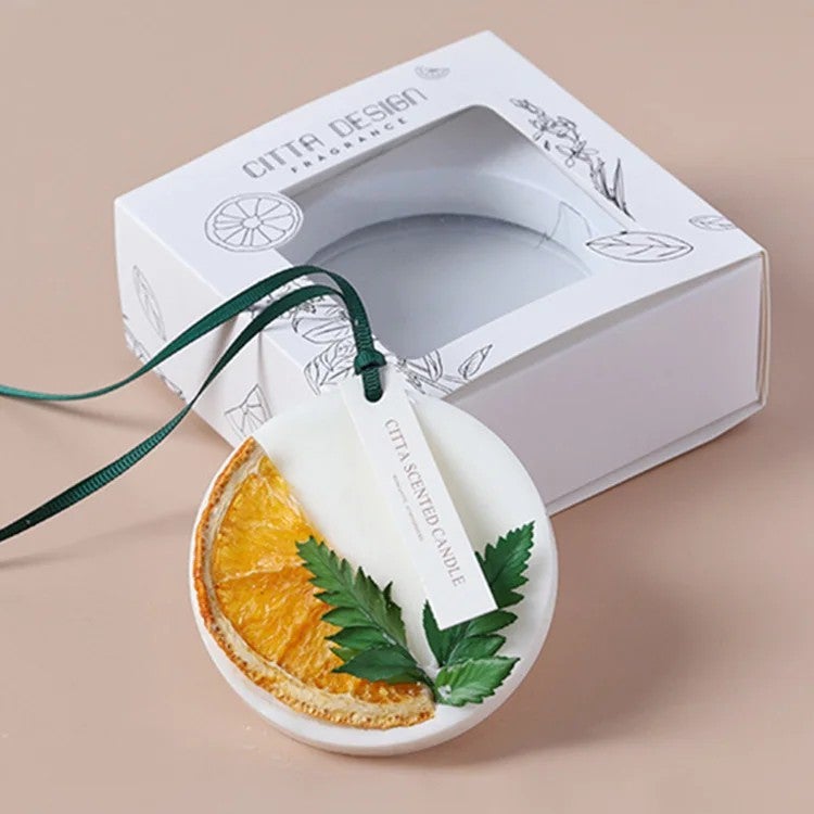 Y&D Dried Flower & Plants Solid Armoire Beeswax Premium Scented Aromatherapy Candle Slices – Natural Orange Scent for Home Fragrance - Image 4