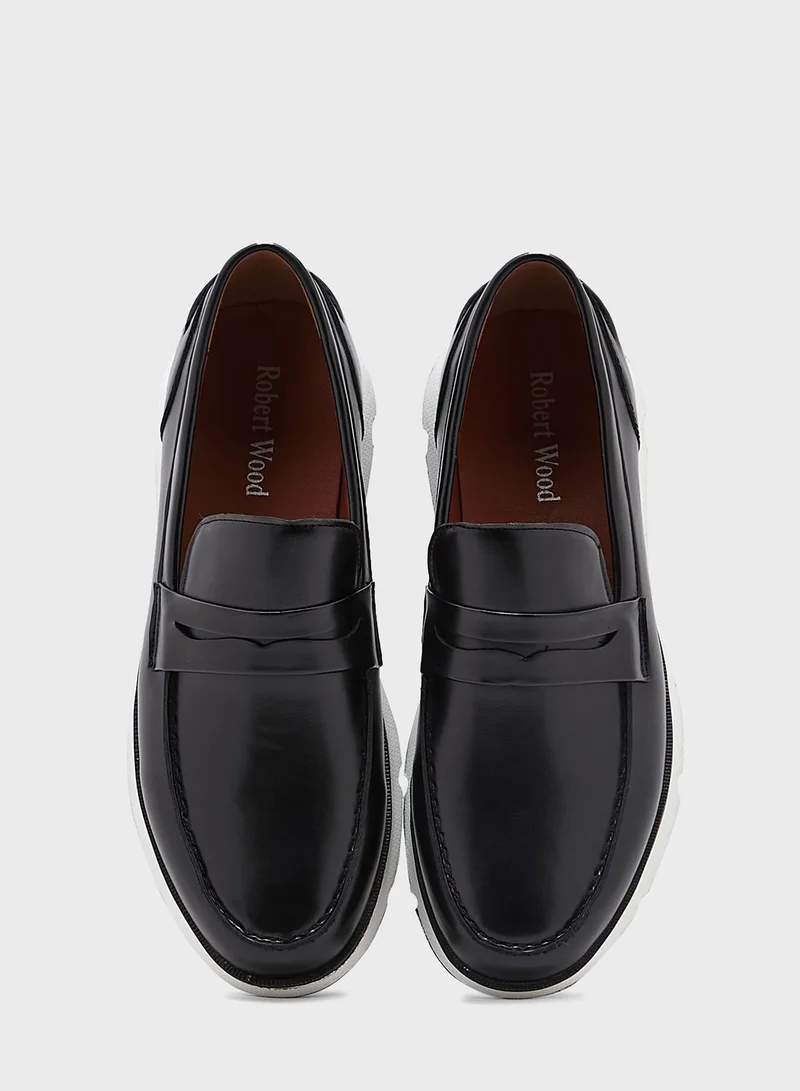 Robert Wood Faux Leather Hybrid Casual Slip Ons