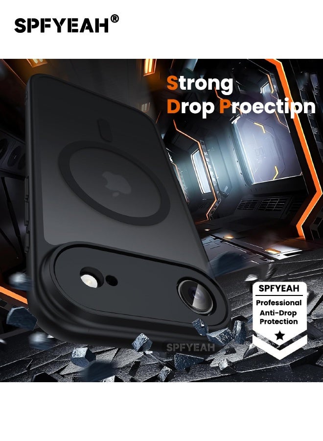 SPFYEAH [2-in-1] iPhone 17 Air Case with Privacy Screen Protector,  Upgraded [Full Camera Protection] [Magsafe Compatible] [Frosted Translucent] Slim Shockproof Durable Magnetic Case for iPhone 17 Air 6.5 inch (Black, 1+1 Pack) - Image 5