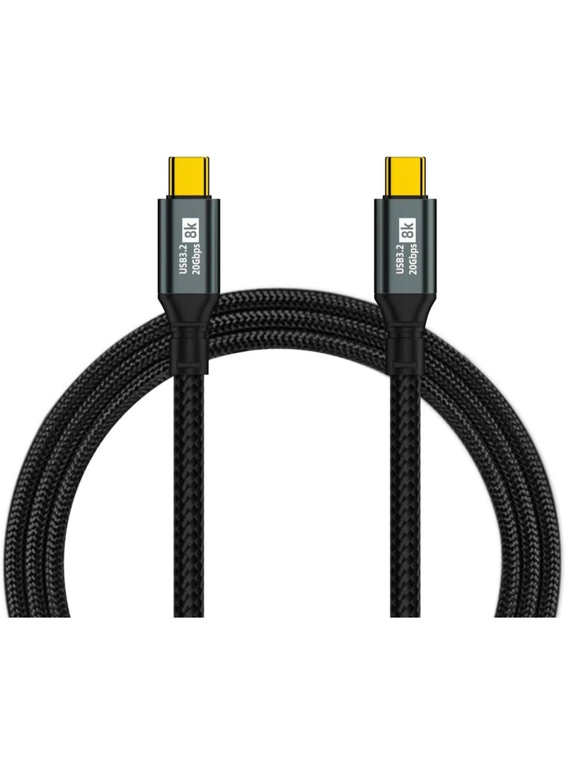 جي باور كابل الشحن السريع G-Power GP-C36 (USB-C إلى USB-C) بقوة 100 واط، متوافق مع سلسلة iPhone 15، وسلسلة سامسونج جالاكسي ونوت، وهواتف جوجل بيكسل، بطول متر واحد - أسود - Image 1