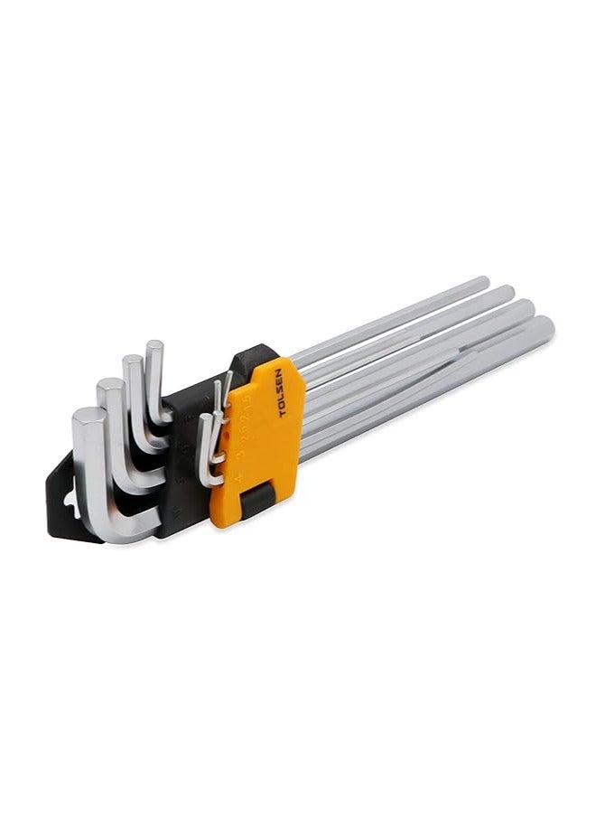 9 Pieces Extra Long Arm Hex Key Set - 1.5 to 10 mm