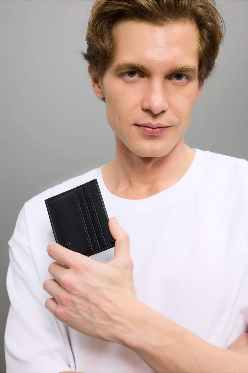 ديفاكتو Man Faux Leather Card Holder