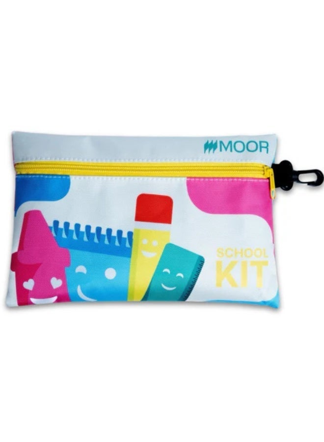 MOOR Kids First Aid Kit for School – Portable School Safety Kit with Bandages, Antiseptic Wipes, Gauze, Scissors & Tweezers | Compact Emergency Kit for Children, Travel & Outdoor - Image 2