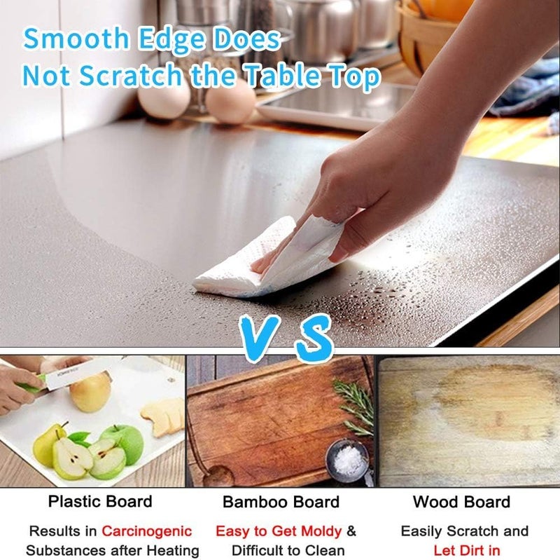 SIMXEN Cutting Board with Rolling PinKneading Board for Cutting and Chopping with Lip BendSuitable for Cutting Vegetables Fruits MeatBread Easy to Clean and Store 40x30cm - Image 4