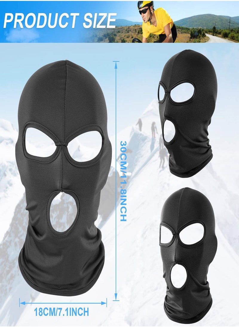 NIBEMINENT Balaclava Covering, 4Pcs Multicolor Three Holes Full Face Summer Thin Open Hood Windproof Motorcycle Cover for Cycling Skiing Outdoor Activities, Ice Silk Breathable  - Image 2