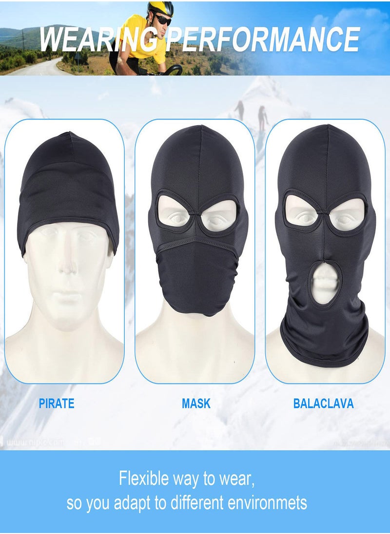 NIBEMINENT Balaclava Covering, 4Pcs Multicolor Three Holes Full Face Summer Thin Open Hood Windproof Motorcycle Cover for Cycling Skiing Outdoor Activities, Ice Silk Breathable  - Image 5