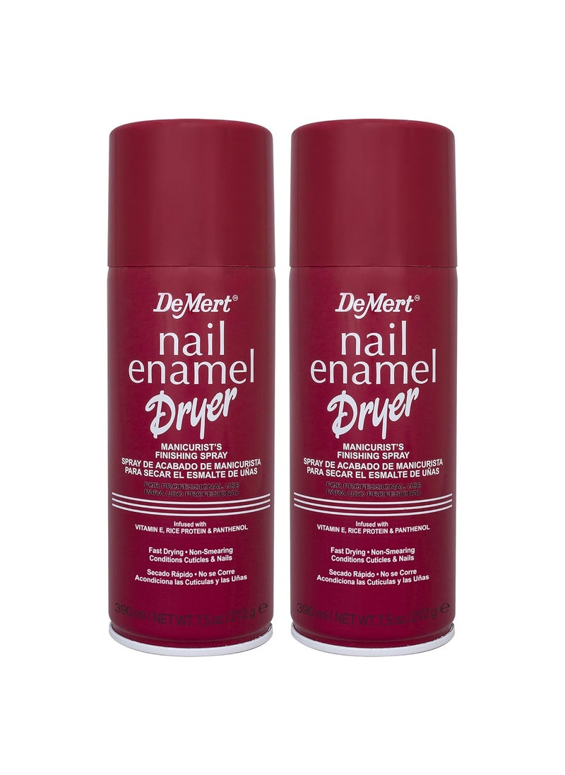 Demert Demert Brands Nail Enamel Dryer Manicurist's Finishing Spray - (2-Pack) 7.5 fl oz Spray Can - Fast Drying 