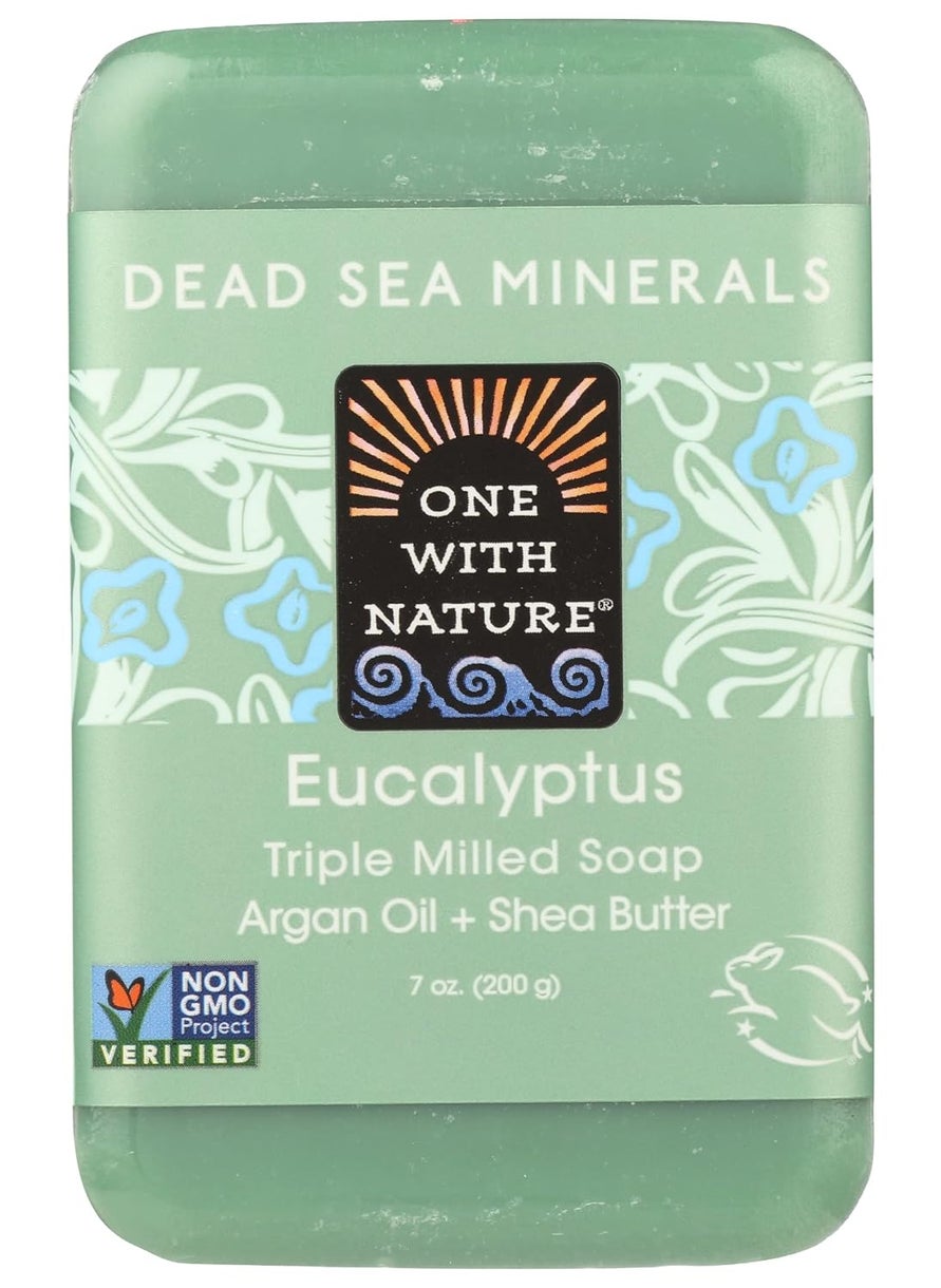ONE WITH NATURE One With Nature Dead Sea Mineral Soap Bar, Eucalyptus, Cruelty Free, Non-GMO, 7 Ounce (Pack of 3) 