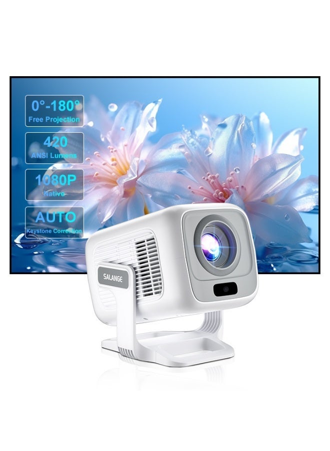 Salange HY260Max Portable Projector, 4K 420ANSI WiFi 6 Auto Focus, Android 11 Projector Support Full HD 1080P Home Outdoor Cinema - Image 1