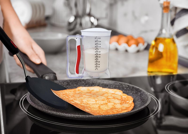 Dalup Enterprises Wide Silicone Pancake Spatula â€“ Large Heat-Resistant Turner for Cooking | Nonstick Safe | Stainless-Steel Reinforced Core & Easy-Grip Handle - Image 4