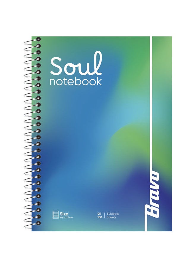 Bravo New Soul Notebook 5 Subjects - Double Hard Cover - Green * Blue 