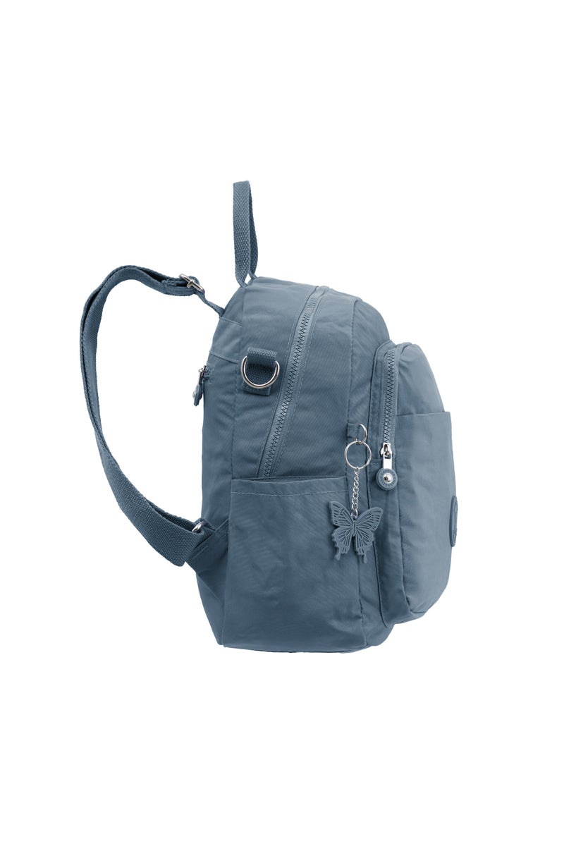 CAPRICE COLLECTION Unisex AllDay Small Backpack – Waterproof Nylon, Adjustable Straps, Detachable Shoulder Strap, Lavender Blue  - Image 4