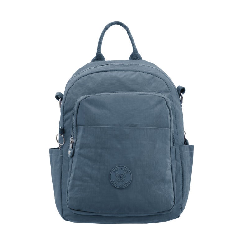 CAPRICE COLLECTION Unisex Medium Backpack – Blue, Water-Resistant Nylon, 15L, Adjustable Straps - Image 1