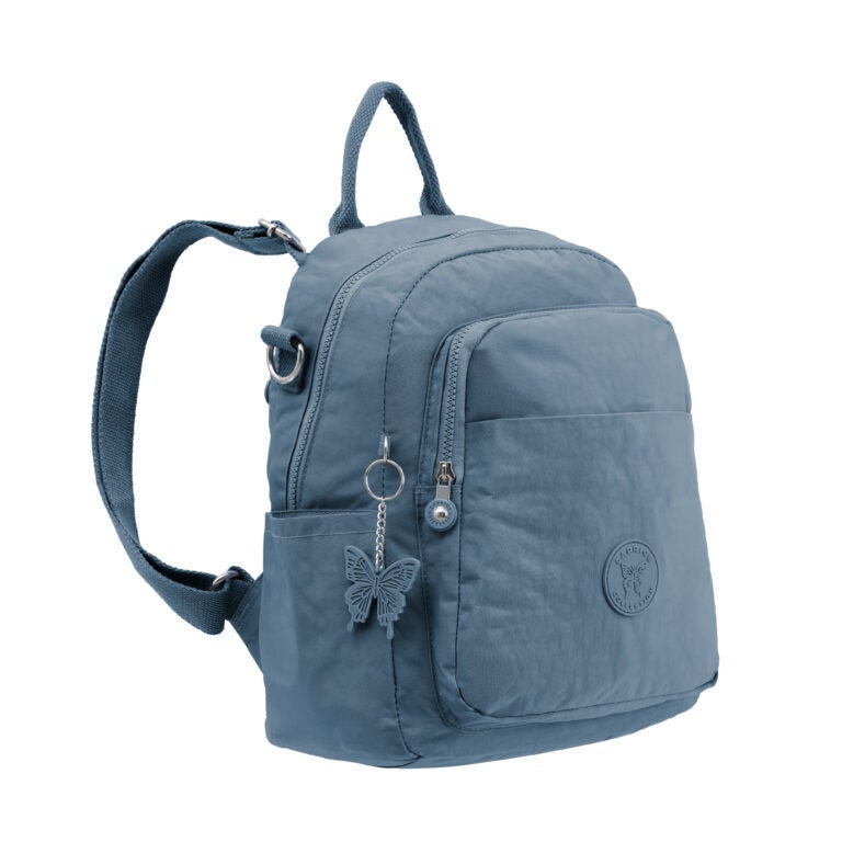 CAPRICE COLLECTION Unisex Medium Backpack – Blue, Water-Resistant Nylon, 15L, Adjustable Straps - Image 5