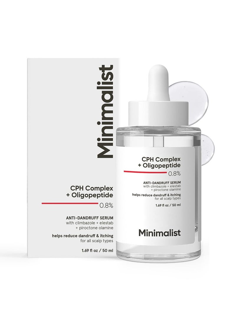 منيماليست سيروم مضاد لقشرة الشعر لفروة الرأس | علاج ما قبل الشامبو بمركب سي بي إتش وأوليغوببتيد 0.8% | مع جزيء إليستاب المتطور المضاد للقشرة | للنساء والرجال | 50 مل - Image 1