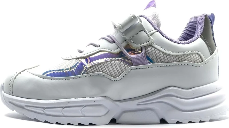 Cool Zoom White-Platinum Girls Casual Sneakers