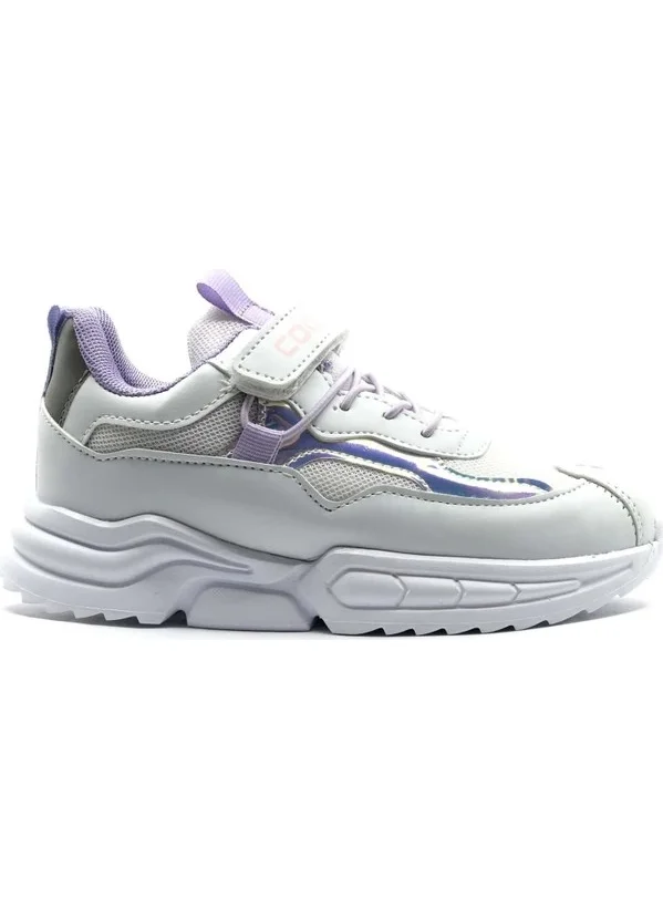 كوول Zoom White-Platinum Girls Casual Sneakers