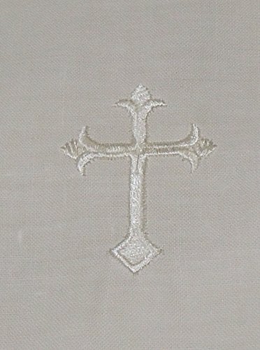 Integrity Designs White Linen Baptism/Christening Cloth with White Cross - Image 3