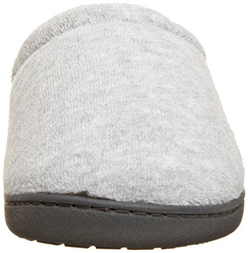 isotoner Women's Indoor/Outdoor Slip-on Secret Sole Clog Slippers with Memory Foam Comfort and Heal Suppport, Heather Grey Rounded, 8.5-9 - Image 2