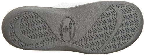 isotoner Women's Indoor/Outdoor Slip-on Secret Sole Clog Slippers with Memory Foam Comfort and Heal Suppport, Heather Grey Rounded, 8.5-9 - Image 4