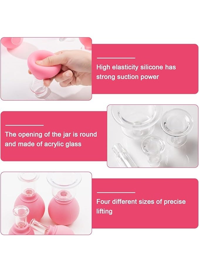 مجموعة الحجامة والتدليك الاحترافية 6 قطع – كؤوس زجاجية حقيقية مع كرات سيليكون – تشتمل على أداة تدليك (رولر) ومكشطة للأنسجة – طقم متكامل لتحفيز الوجه والجسم. - Image 5