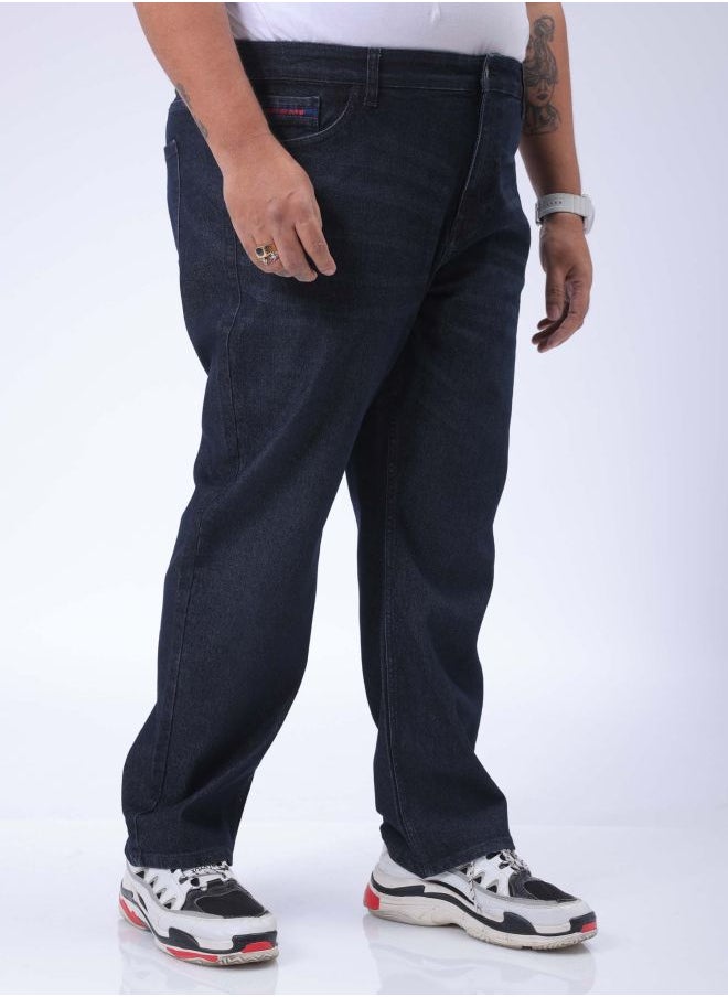 HARDSODA Men Plus Size Vintage Straight Fit Solid Mid-Rise Stretchable Jeans  - Image 4
