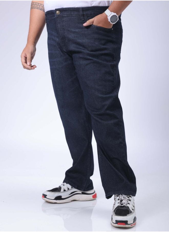 HARDSODA Men Plus Size Vintage Straight Fit Solid Mid-Rise Stretchable Jeans  - Image 3